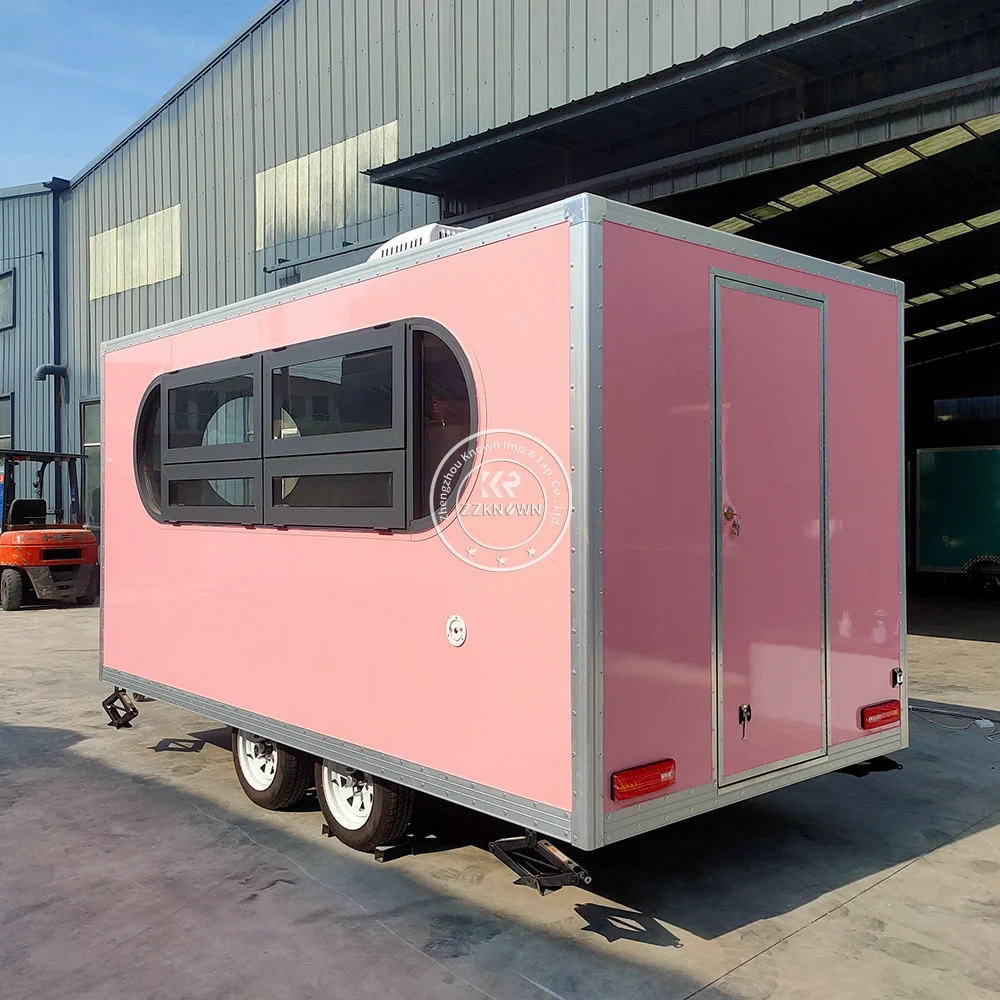 

Street Fast Food Truck With Kitchen Concession Catering Trailer Pizza Coffee Kiosk Custom Fast Food Trailer For Sale