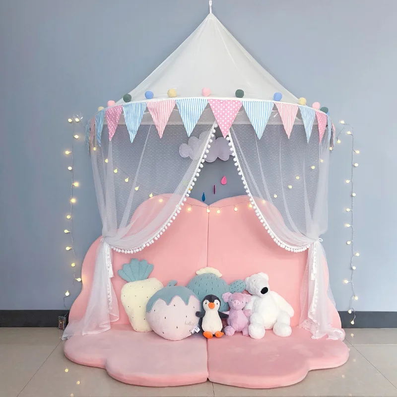 Casa dossel menina cama para net crianças jogar mosquito bebê para cama decoração tenda quarto princesa crianças quarto jogar dossel