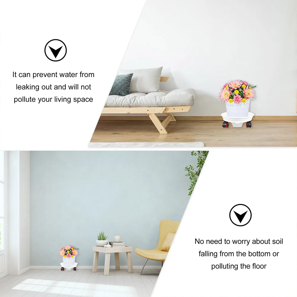 

2 шт., толстая универсальная подставка для растений, кашпо на колесиках, домашний и уличный поднос для цветочного горшка, сверхмощная основа для растений, садовый балкон