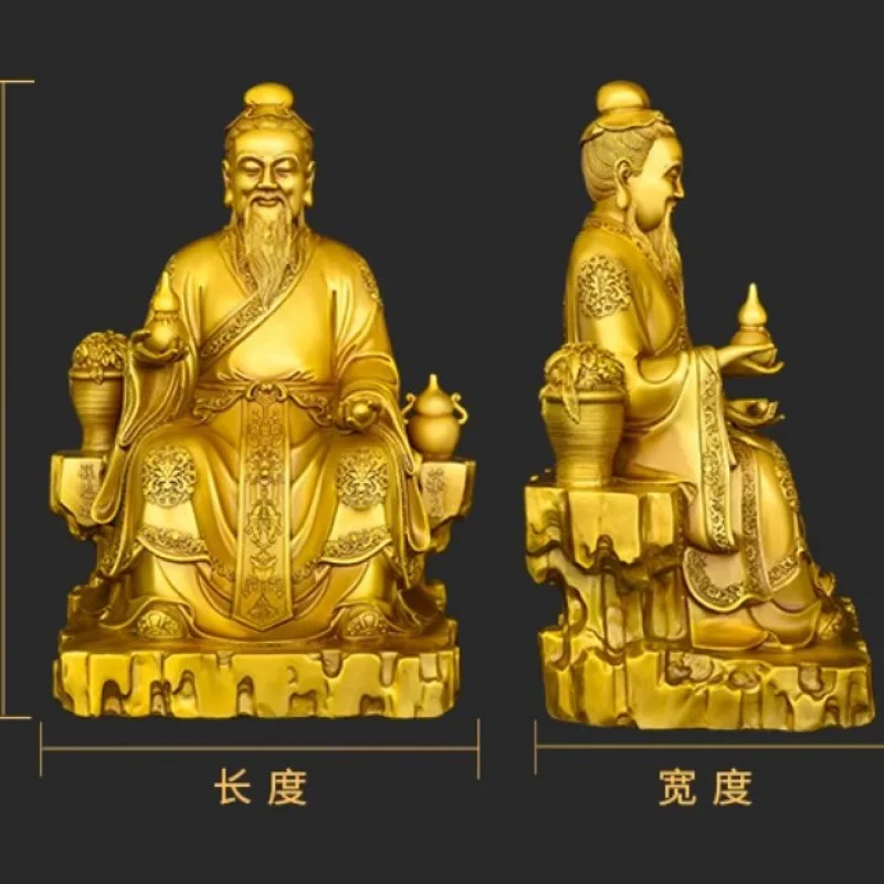 

Brass Of Sun Siqian Copper Statue Decoration Hall Baishan King Of Medicine Handicraft Equipment Ornaments