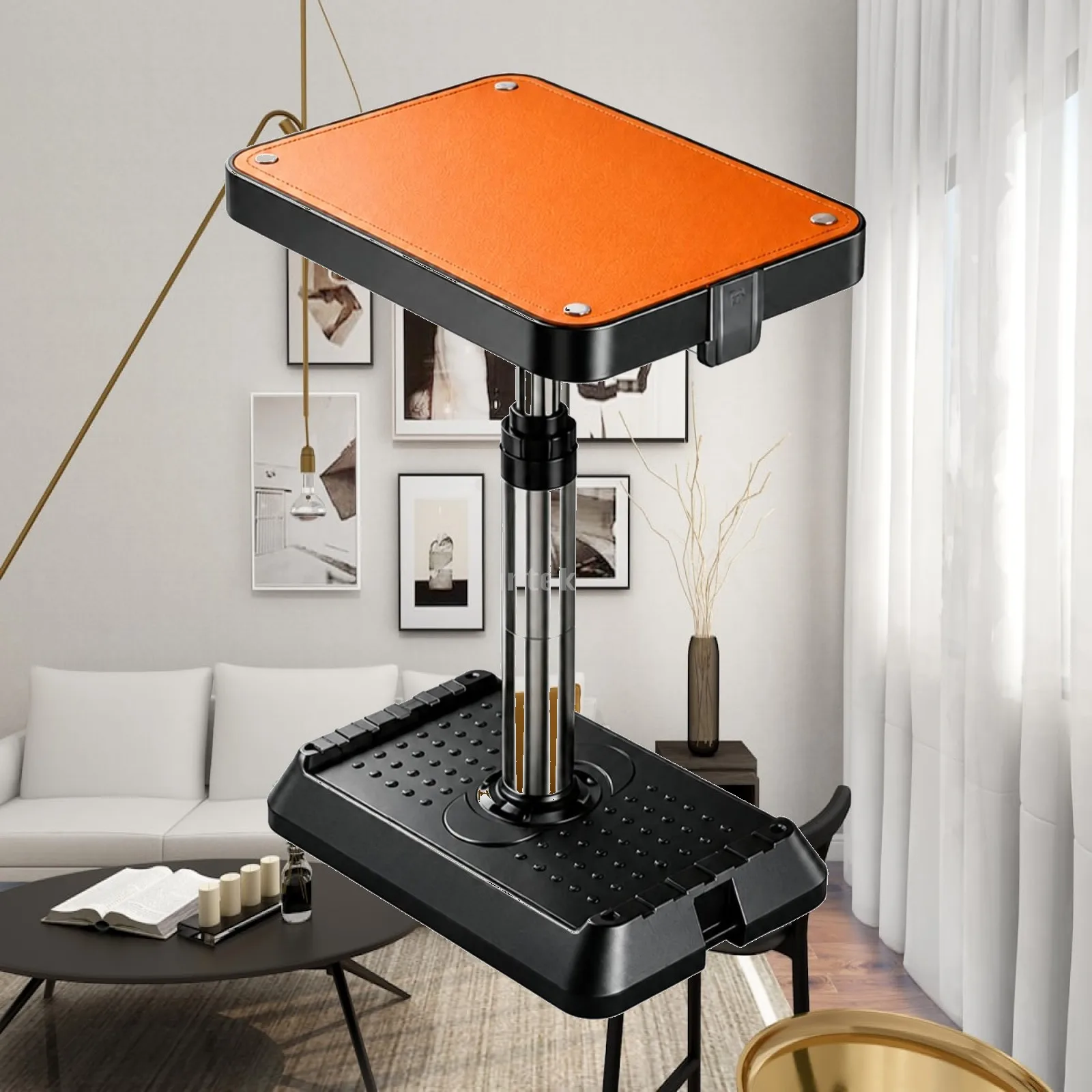 Car Seat Desk with Foldable Tabletop for Work Eating on Daily Commute and Vacation Trips
