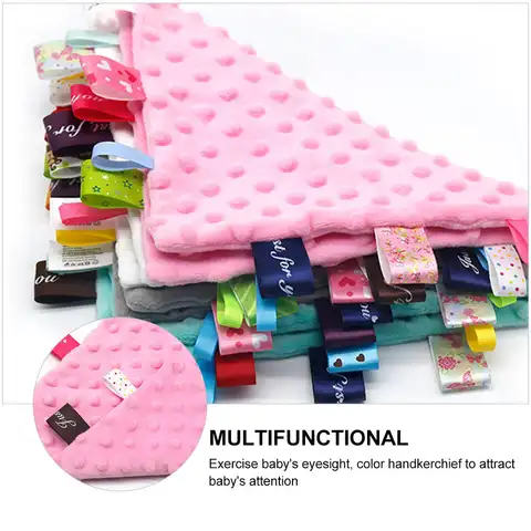 2Pcs Baby Soothing Towel Soft Reusable Appeasing Towel for Newborn Infant Comfort Lightweight Washable Handkerchief Bright