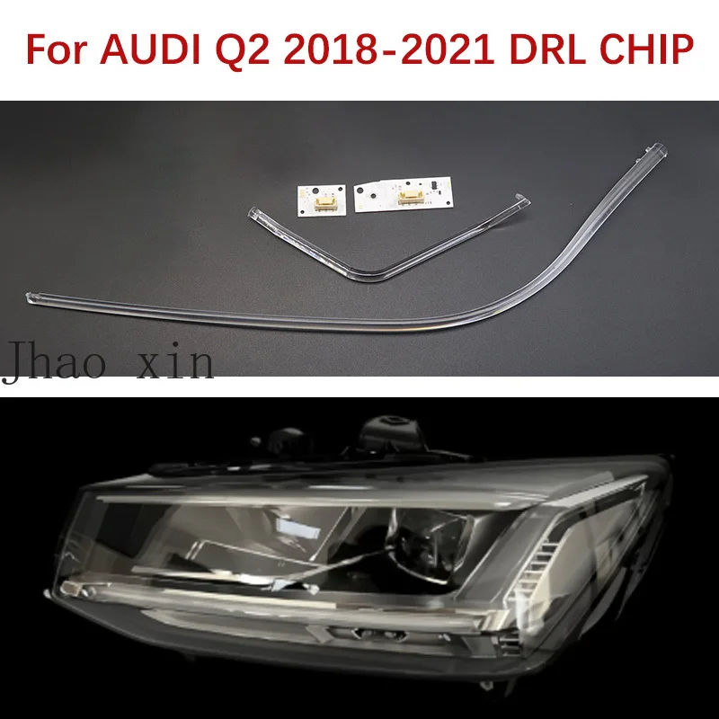 Front Headlight Suitable for Audi Q2 White Light 18-2021 Car Headlight DRL CHIP Lamp Tube Ballast Module Angel Eye Circuit Board