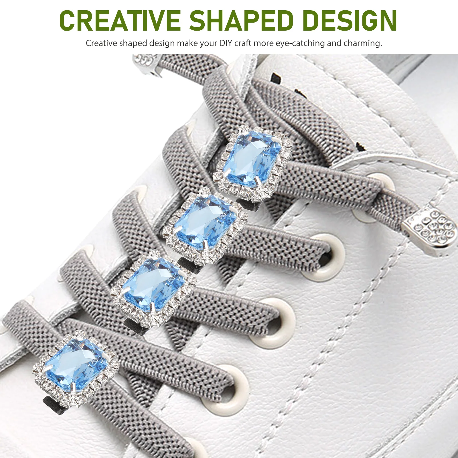 10 Pcs Gem Shoe Buckle Sneakers Decoration White Wedding Decal Jewelry Charms Rhinestone Metal Bride