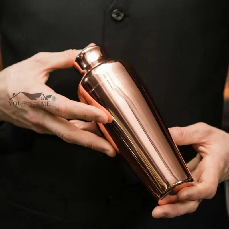 Picture 4: Shaker Barware Set - 4 Pieces Cocktail Shaker Bar Set Copper Gold Plated Bartender Cocktail Set