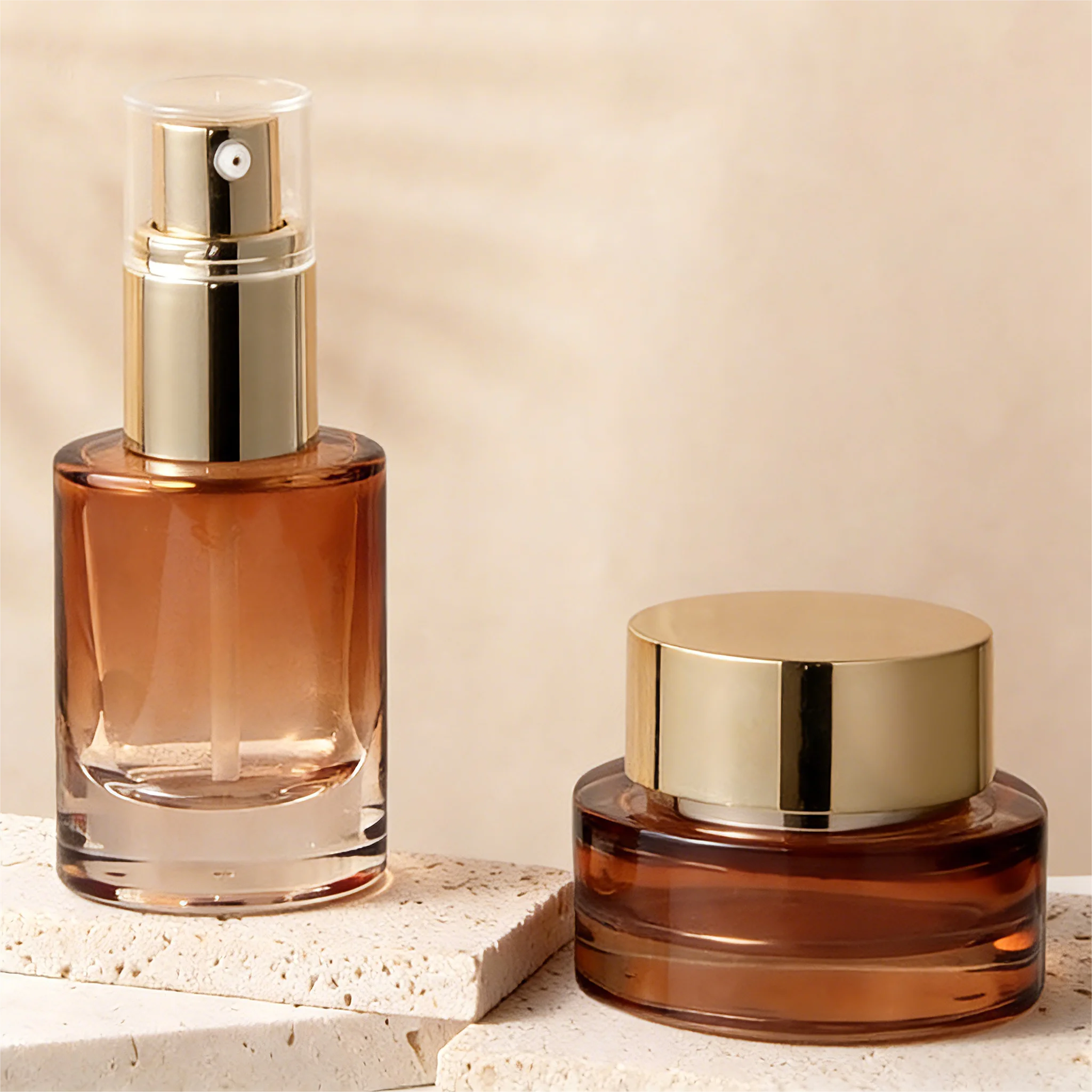 6 Stück Leere Kosmetik-Glasflaschen Nachfüllbare Behälter Tragbare Reise-Hautpflege-Make-up-Aufbewahrungsdosen Schönheitsverpackungszubehör – Detail 3