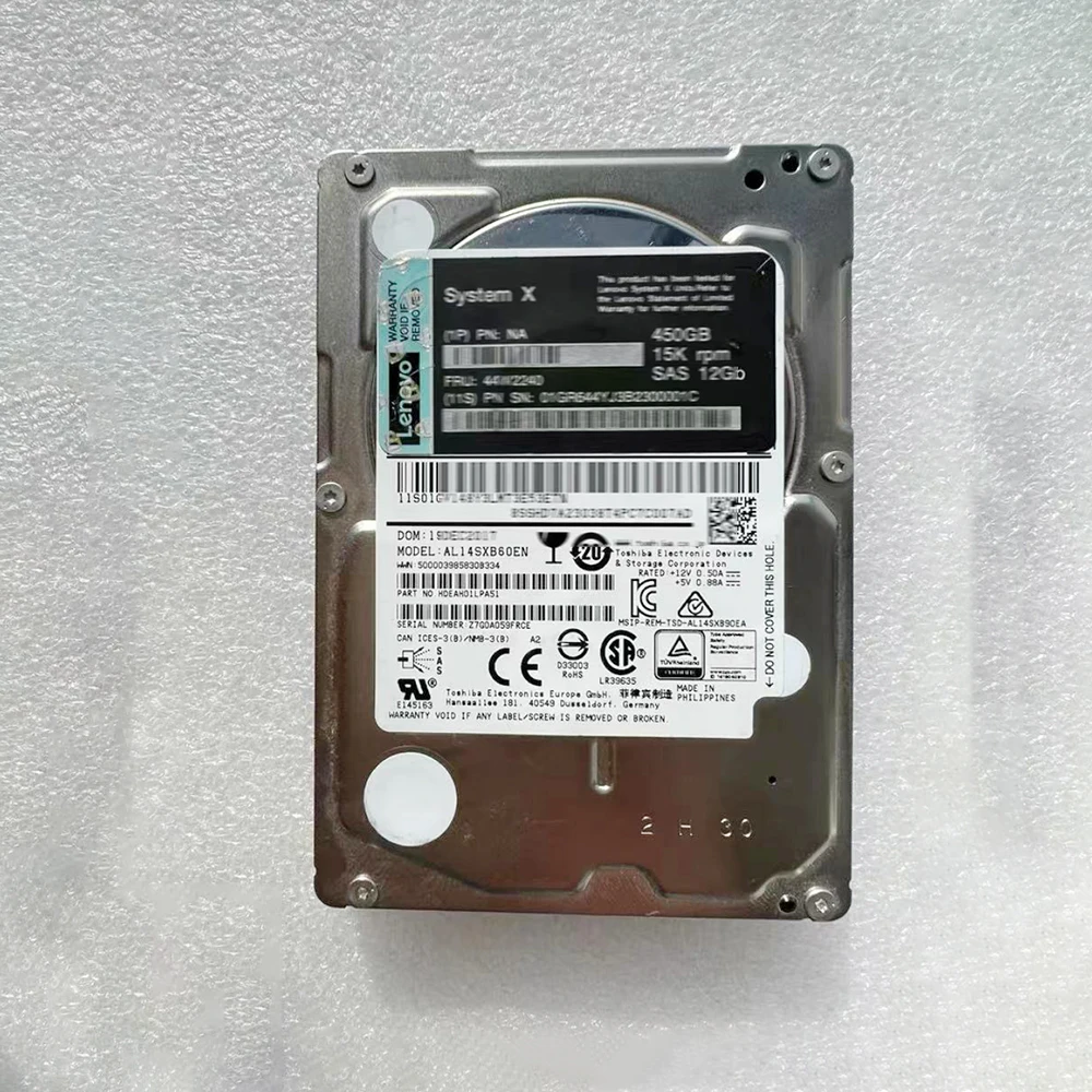 For IBM Hard Disk DS3400 44W2239 44W2240 450G 15k SAS 3.5