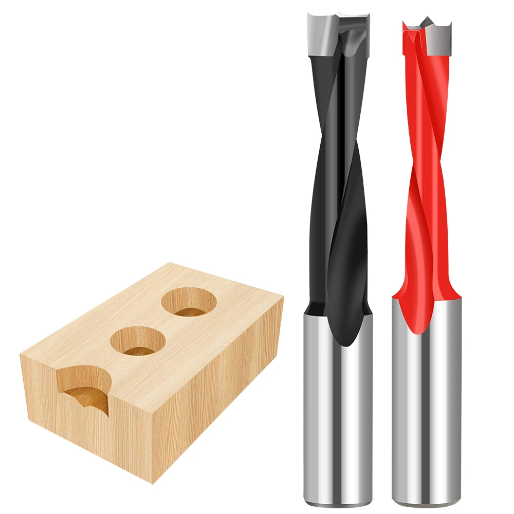 XCAN 1pc 4-10mm Left/Right Rotation Wood Forstner Drill Bits Router Bit Row Drilling 2 Flute Wood Hole Cutter Gang Drill Bit