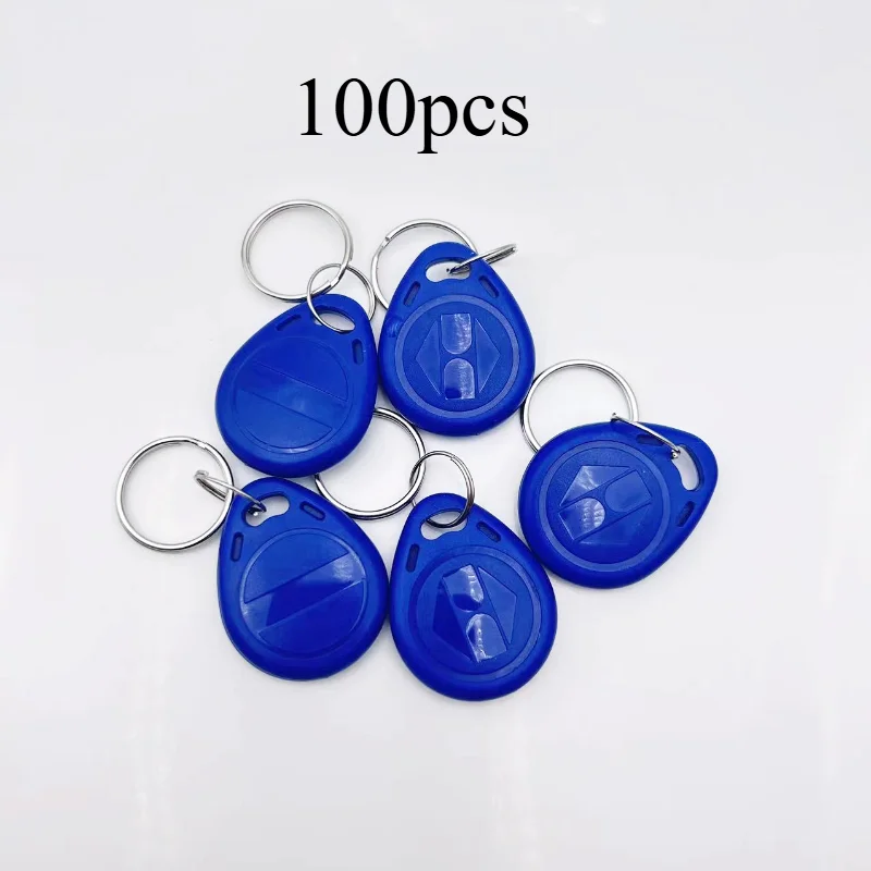 

100pcs T5577 Rewritable 125KHz RFID Tag Writable Rewrite Duplicate Proximity Token Keyfobs Ring Copy ID Card Key Fob