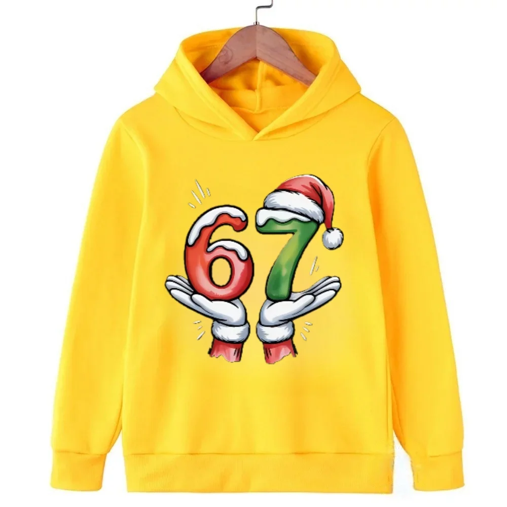 キッズ パーカー 2026 バイラル「67 バイブ」幼児用フード付きスウェットシャツ 男の子 女の子用 ファッショナブルで楽しい子供用快適なスウェットシャツ