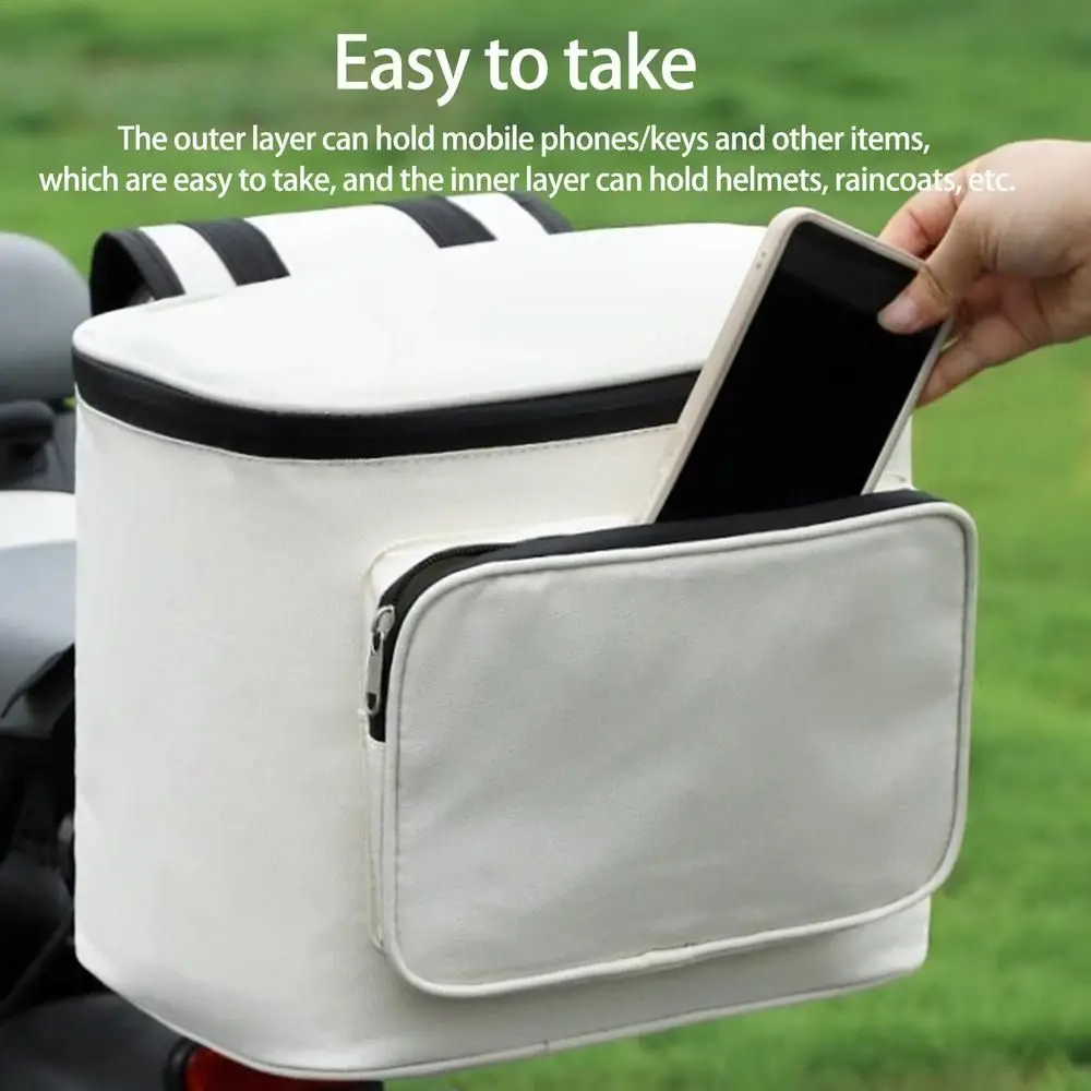 

Large Capacity Electric Vehicle Hanging Bag Practical Zipper Motorcycle Storage Bag Durable Waterproof