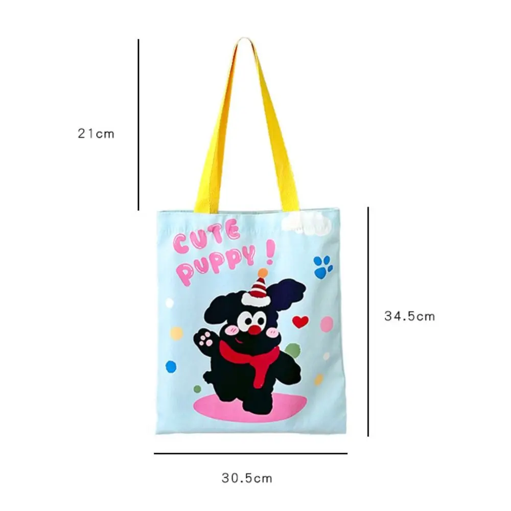Portable Cartoon Tutoring Bag Animal High-capacity Textbook Storage Bag Wave Point Canvas School Bag Student