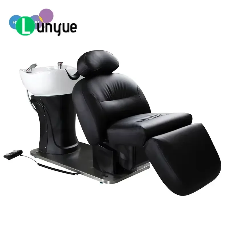 Japanese Adjustable Barber Shop Hair Furniture Modern Head Spa Equipment Wear Resistant Leather 1 Motor Portable For
