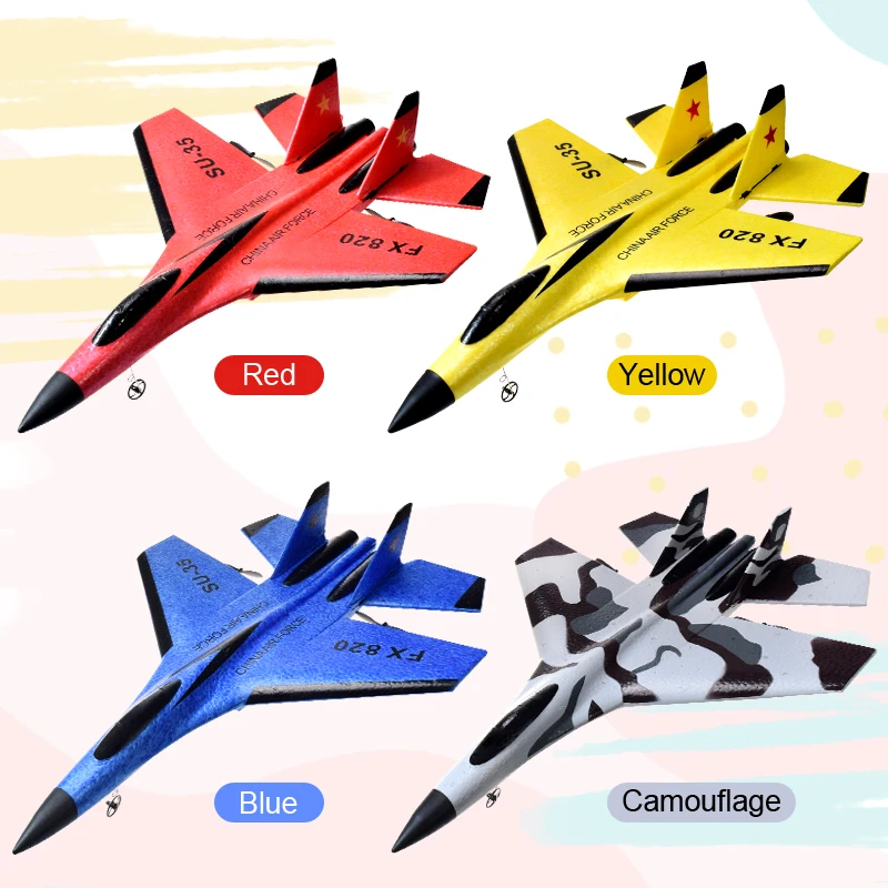 SU35 FX-620 FX820 Glider RC Airplane Hand Throwing EPP Foam Aircraft Electric 2.4G Remote Control RC Plane Toys For Children