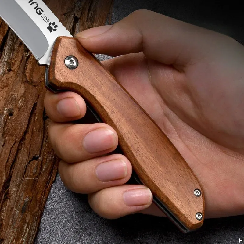 BAKULI-Camping Pocket Knife Outdoor Portable Straight Knife, Outdoor Multi-Purpose High Hardness Fruit Knife