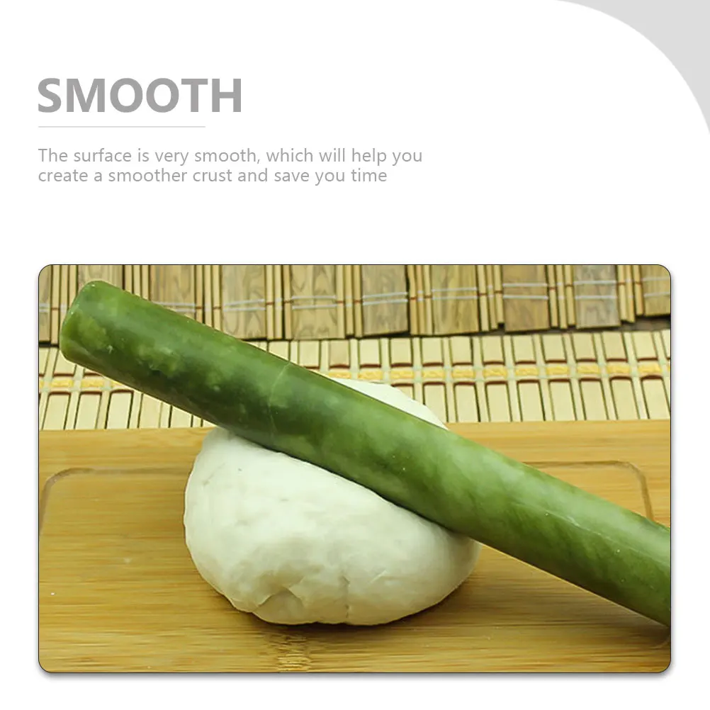 

Marble Rolling Pin Smooth Surface Ergonomic Handle Natural Stone Texture for Pizza Dough Cookies Baking Kitchen Tool