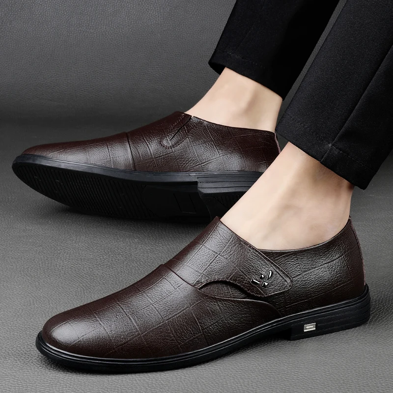 Luxury Mens Leather Shoes High Quality Men\'s Shoes Pointed Oxford Wedding Leather Men Dress Shoes 2024 Gentleman Office Man Shoe