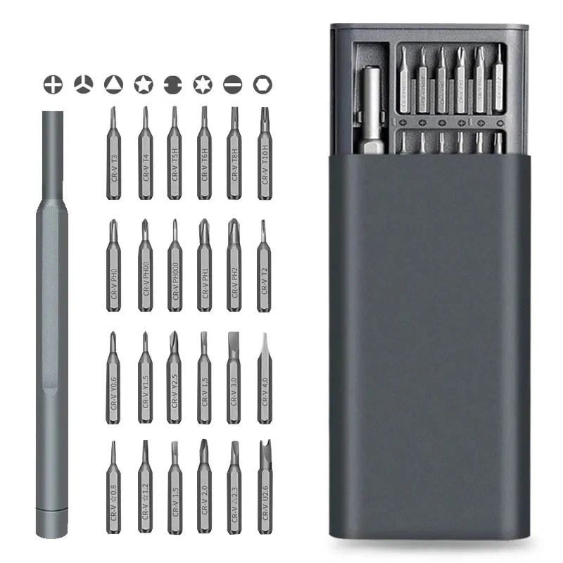 GALACOK 25 In 1 Screwdriver Set Magnetic Phillips Torx Hex Precision Screw Bits Removable Household Repair Hand Tools For Phone