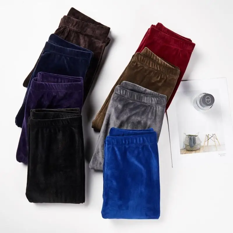 

Женские брюки с высокой талией и эффектом похудения, термостойкие длинные брюки из полиэфирного волокна, 00% осенний сезон, женские брюки