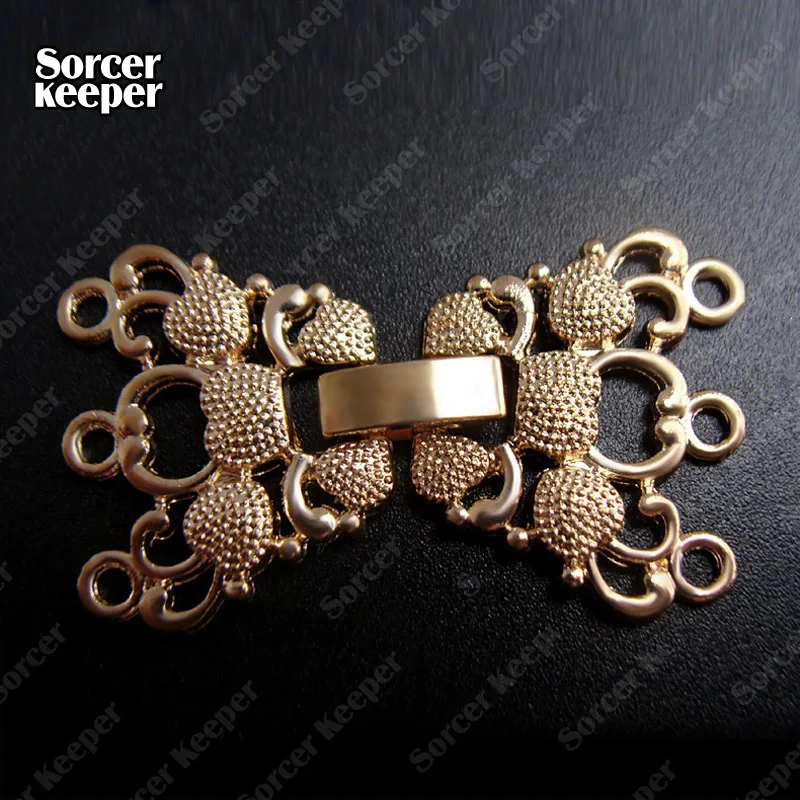 5 PCS Findings & Components Vintage Gold Clasps for Jewellery Metal Copper Diy Pearl Necklace Toggle Connector -SorcerKeeper