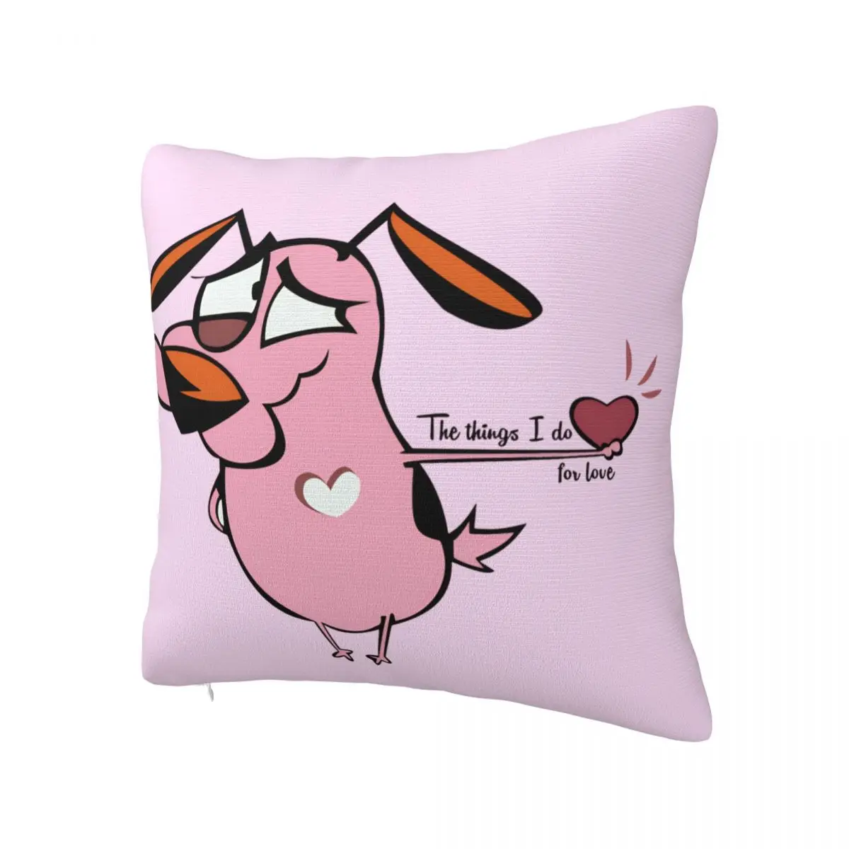 C-Courages Cowardly Dog Cute Pillowcase Double-sided Printing Polyester Cushion Cover Gift Pillow Case Cover Home Zippered 45*45