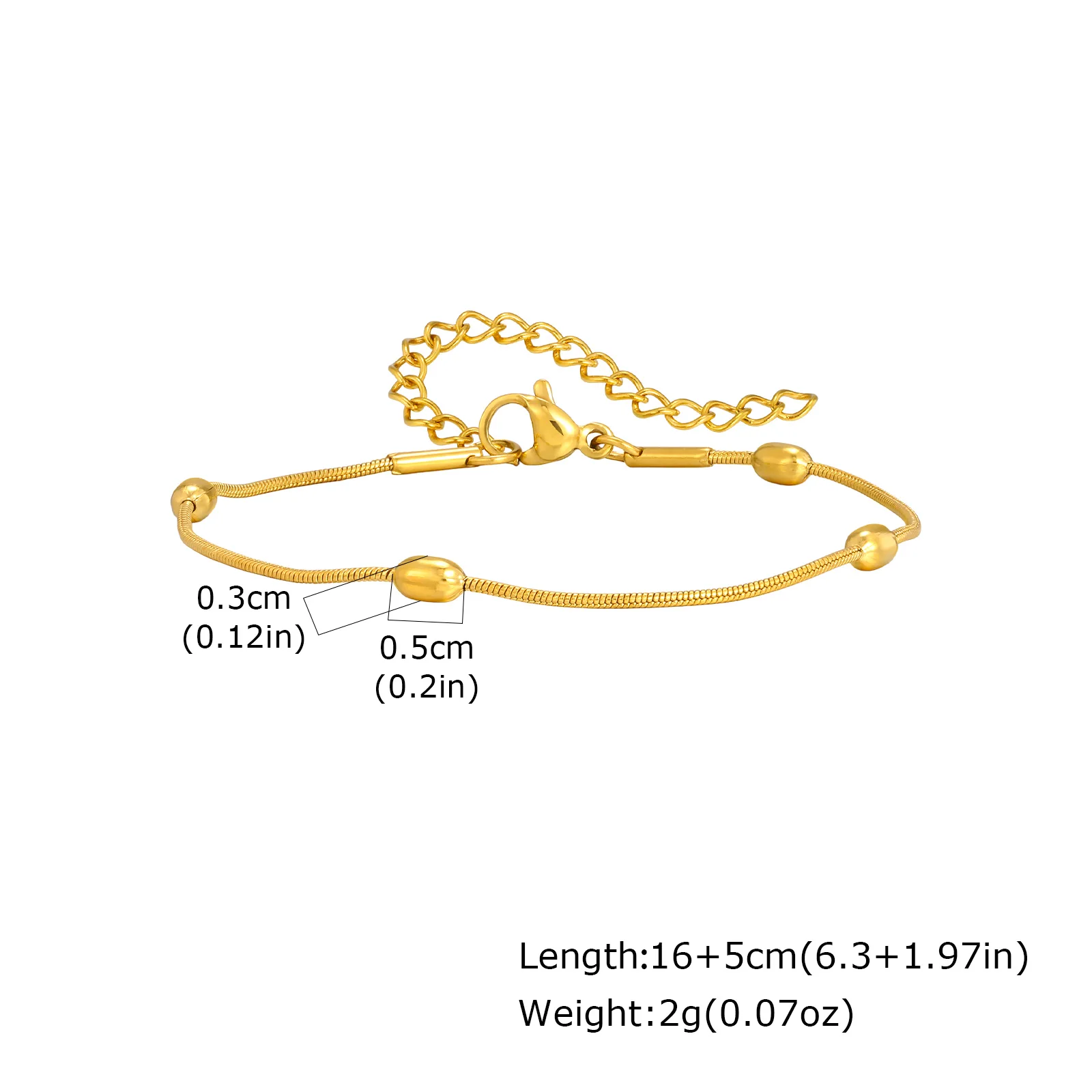 Anlaufbeständiges Edelstahl-Armband, vergoldet, stapelbar für Damen, dünnes Fischgrätenketten-Armband, wasserdichter Schmuck, Geschenk
