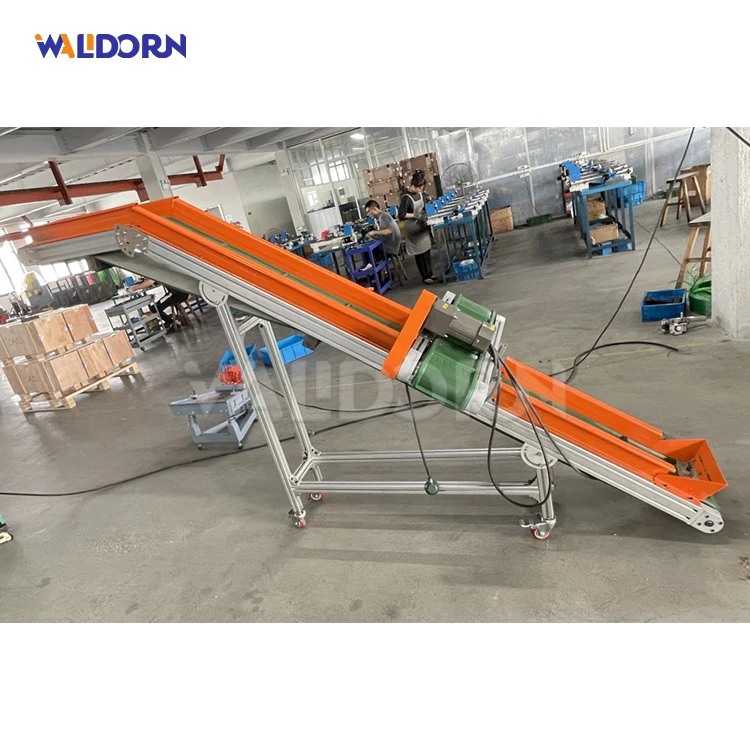 Factory Electric Conveyer Belt with De-ironing Separator Waste Recycling Belt Machine for Sale