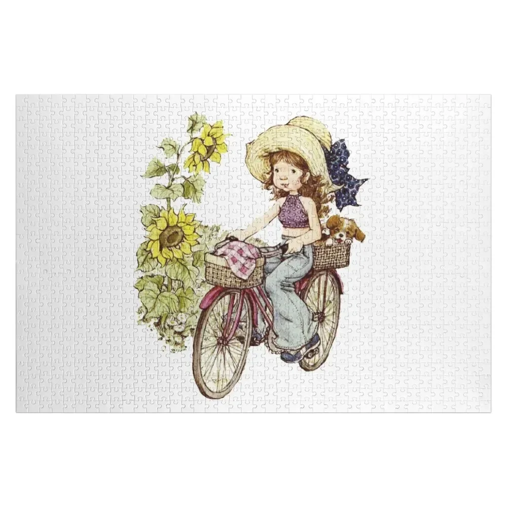 

Sarah kay - Girl with bicycle Jigsaw Puzzle Photo Customized Kids Gift Personalised Name Puzzle