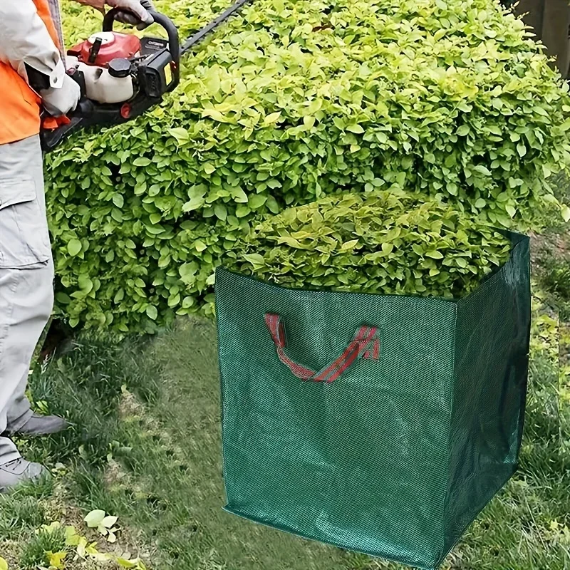 60/125L Robuster Garten-Aufbewahrungsbeutel, Durchstichfester Wiederverwendbarer Rasen-Laubsammelbeutel mit Verstärkten Griffen, Laubsack – Detail 3