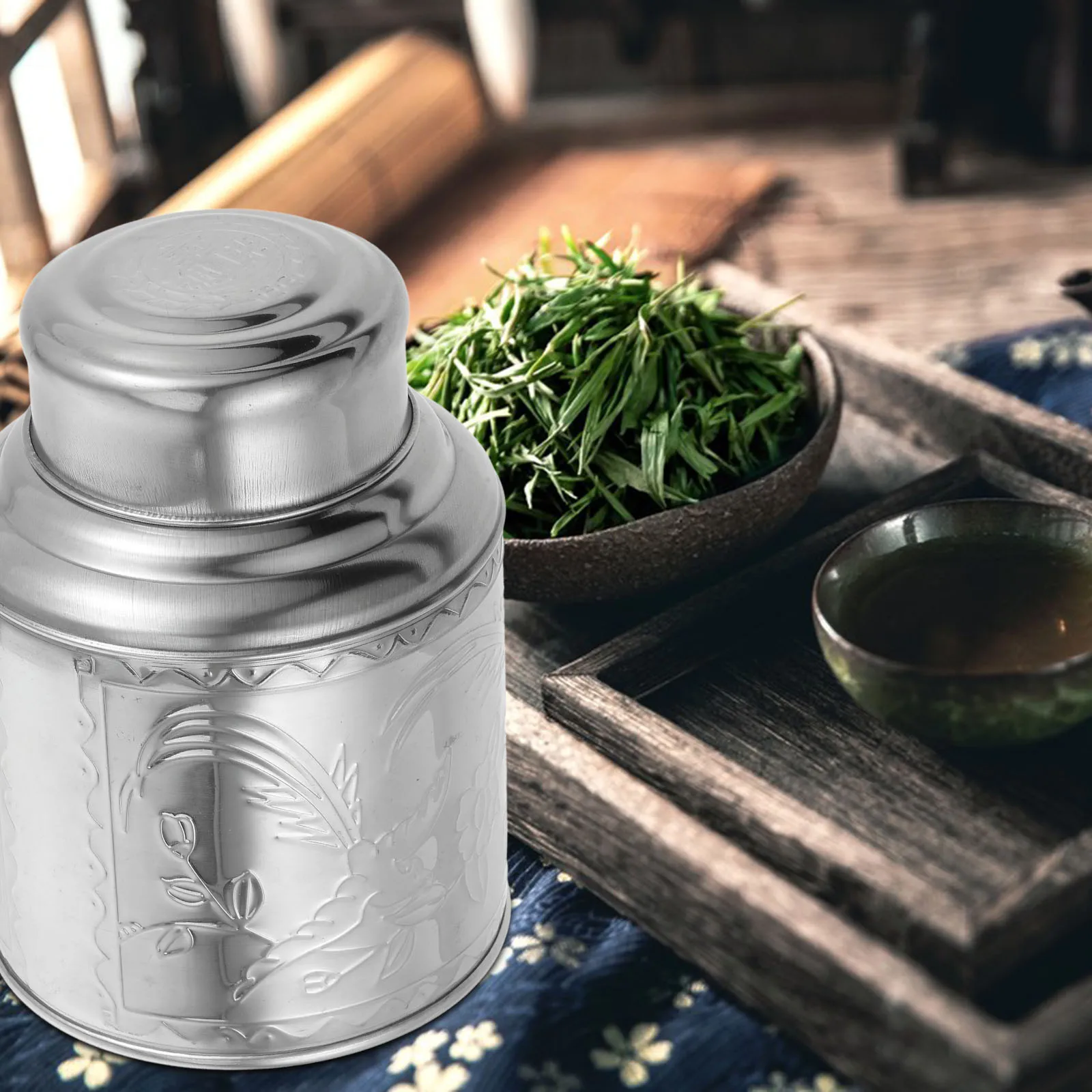 

Stainless Steel Canister Airtight Loose Leaf Tea Box Portable Loose Leaf Box Sealing Container Home Storage