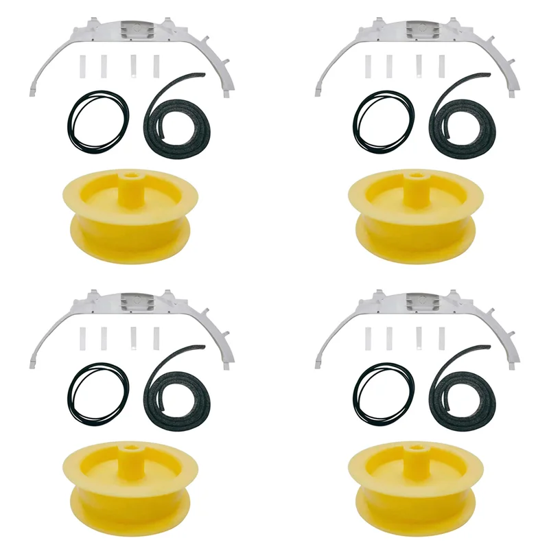 

4X WE49X20697 Dryer Bearing Kit WE3M26 Top Bearing WE9M30 Drum Felt WE12M29 Belt WE1M1067 Bearing Slider WE12X83