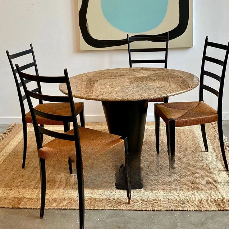 High Back Jantando a cadeira, cadeira simples do Rattan, madeira maciça, vento, Homestay