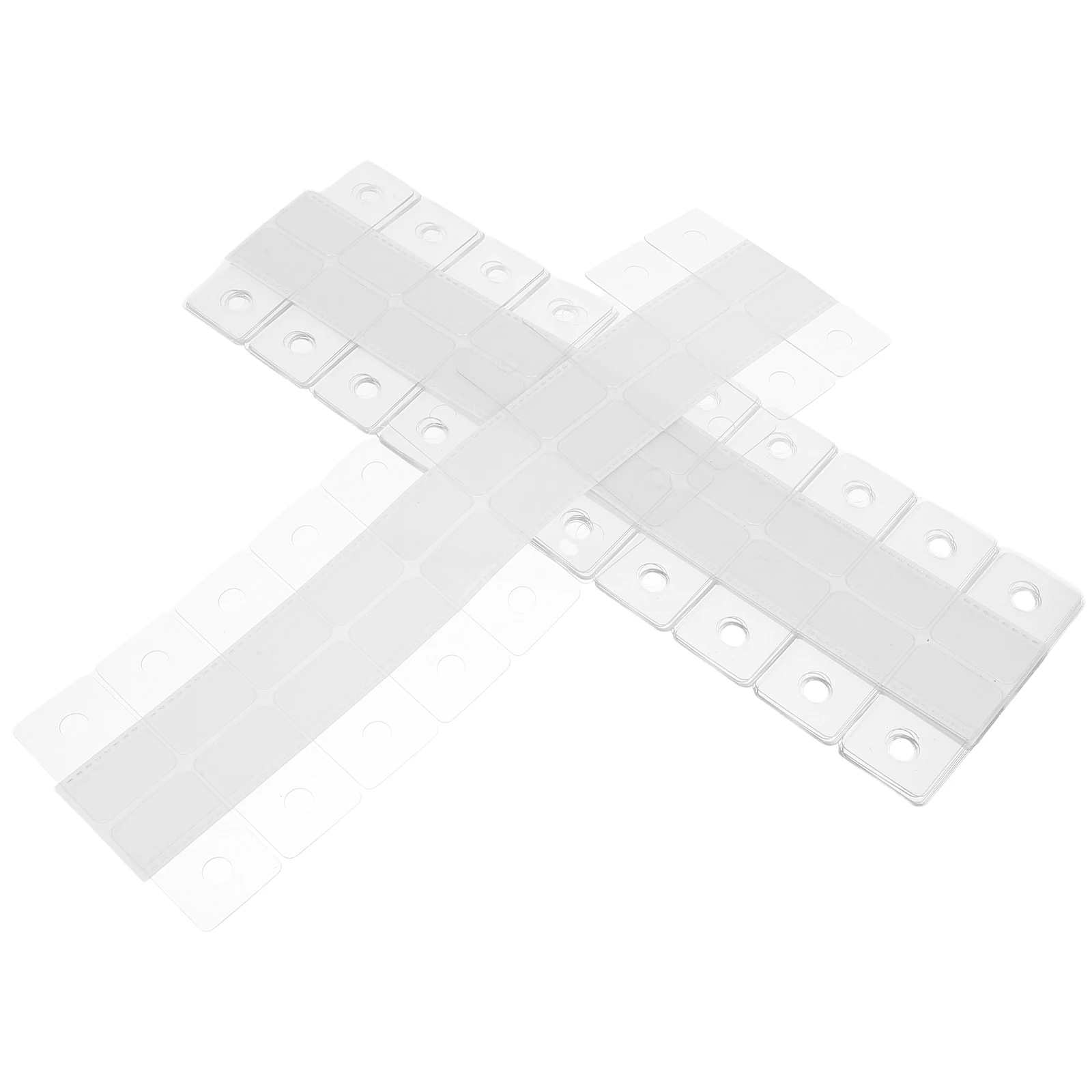 

200 Pcs Self-Adhesive Hole Hooks Transparent PET Wall Mount Display Shop Hooks Space Saving Home Storage
