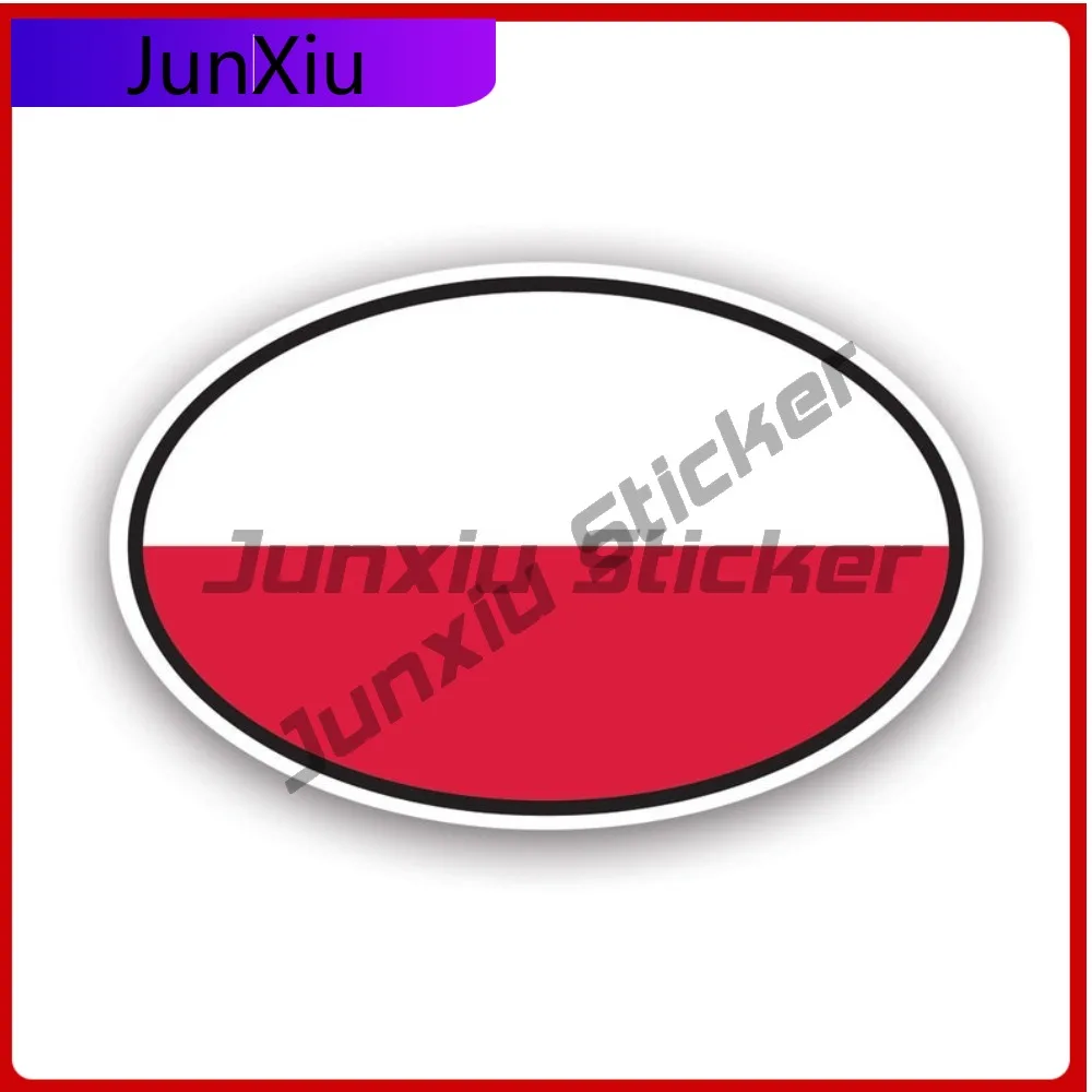 

Poland Oval Sticker Waterproof Outdoor Decals Funny Bumper Waterproof Vinyl Decal For Cars Protection Decor Fun Sticker Outdoor