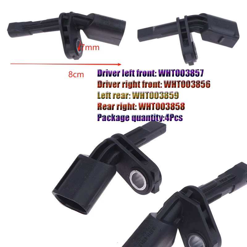 

4Pcs ABS Wheel Speed Sensor For Seat Front Rear Left Right WHT003856 WHT003857 WHT003858 WHT003859 Part