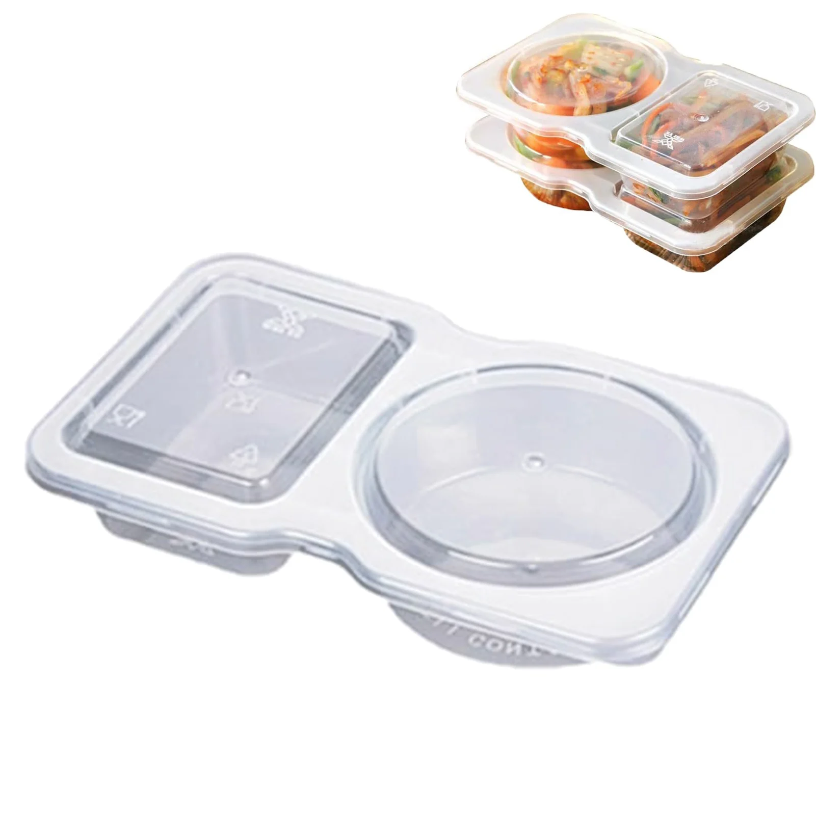 Plastic Sauce Jars With Lids Food Sauce Cup Plastic Condiment Container Packaging Box for Salad Dressings Seasoning Souffles