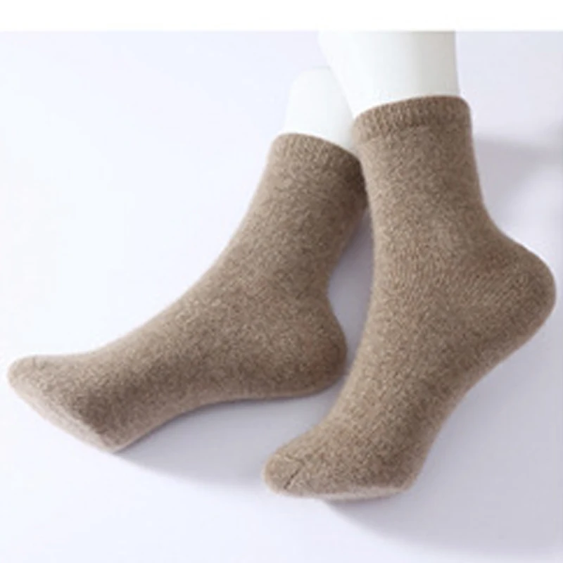 Winsleter-2PCS 100%Cashmere Knit Middle Socks, Comfortable Breathable, Unisex Simplicity Solid Warm Socks, 2026 Autumn P69377CC
