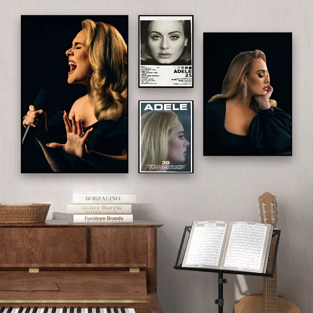 Singer Adele Classic Movie Posters Vintage Room Bar Cafe Decor Stickers Wall Painting