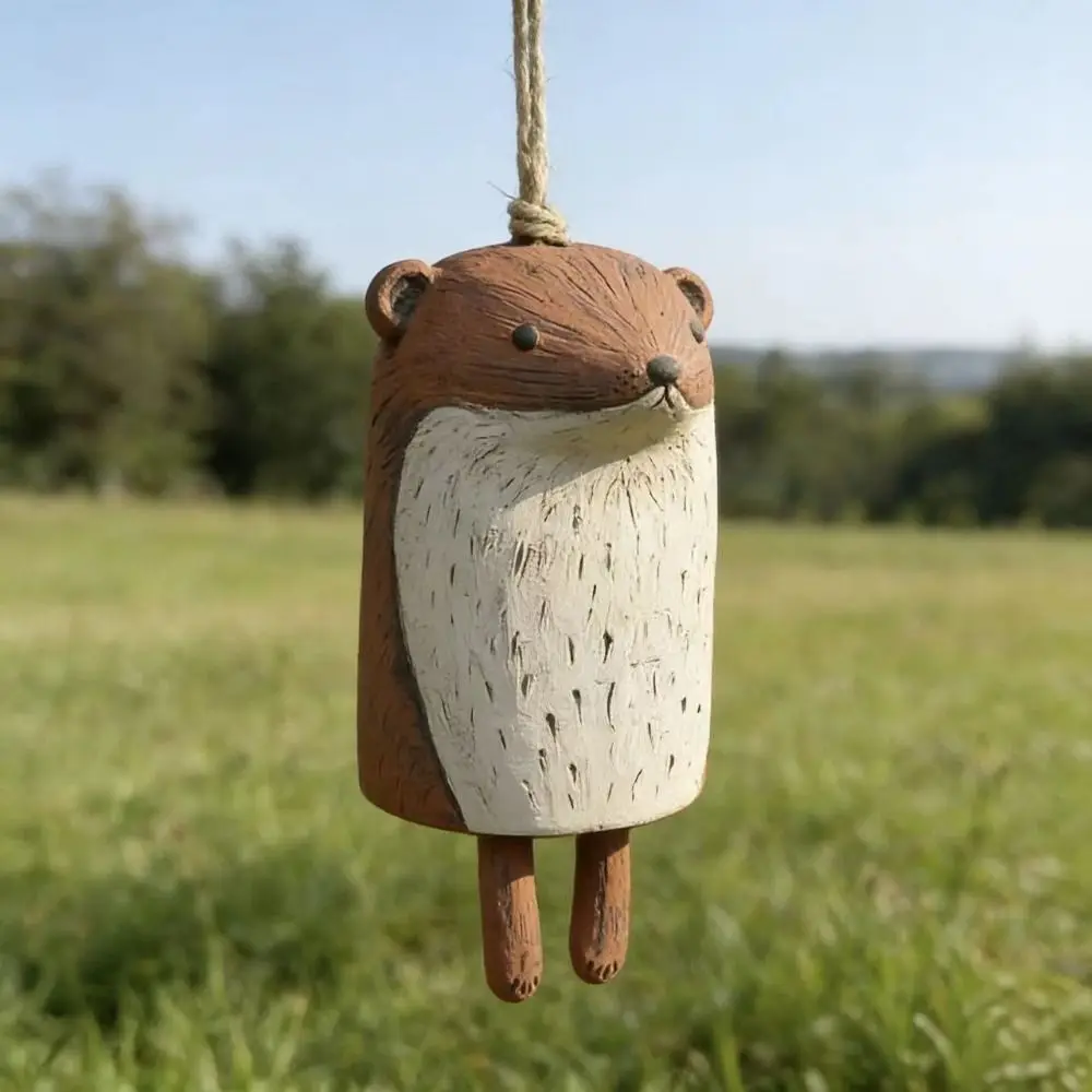 Rustic Style Resin Animal Wind Chime Cute Decorative Garden Pendants Hanging Resin Animal Crafts Atmosphere Decorations