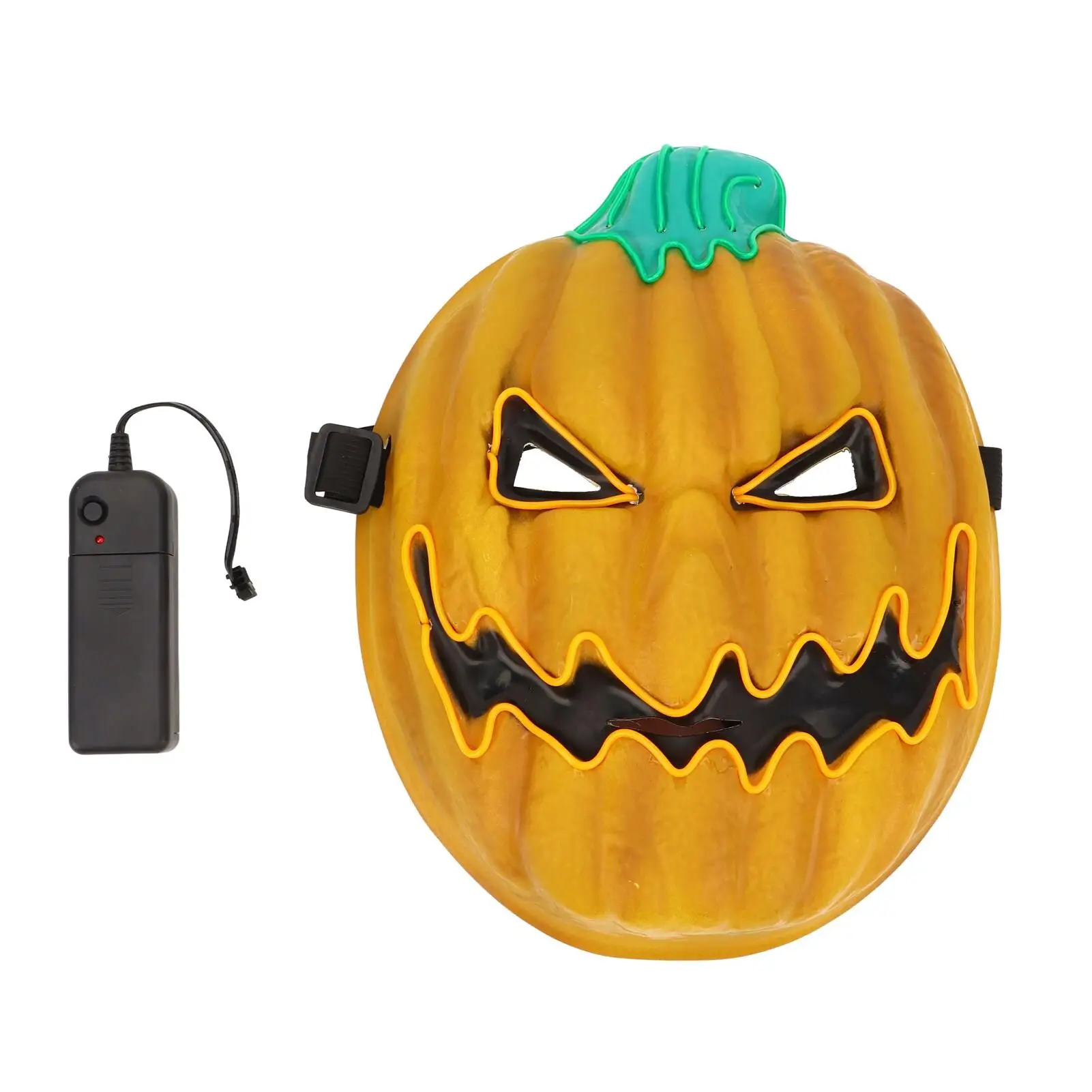 

Pumpkin Mask with 3 Light Modes for Halloween Scary Party Costume Ideal for Men Women Adults Kids