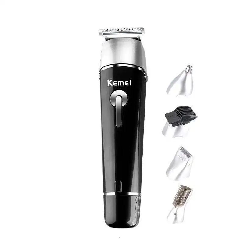 Kemei-cortadora de pelo eléctrica 4 en 1 para hombre, máquina de afeitar, recargable, KM-1015