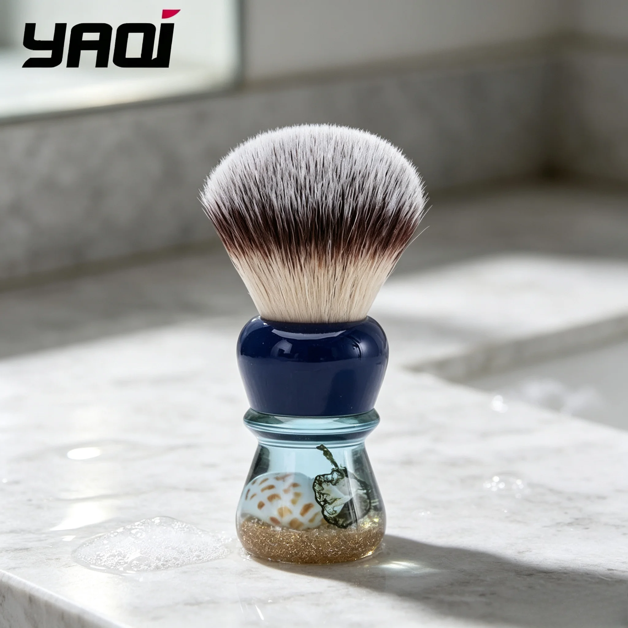 Mens 2026 Collectibles Shaving Brush YAQI Atlantis 24mm Synthetic Hair Wet Shaving Brush Birthday Gift For Boyfriend