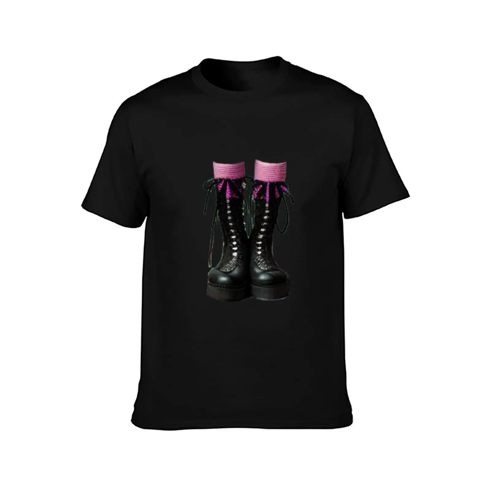 gothic punk combat boots and socks T-Shirt funny t shirts dark humor T-Shirt