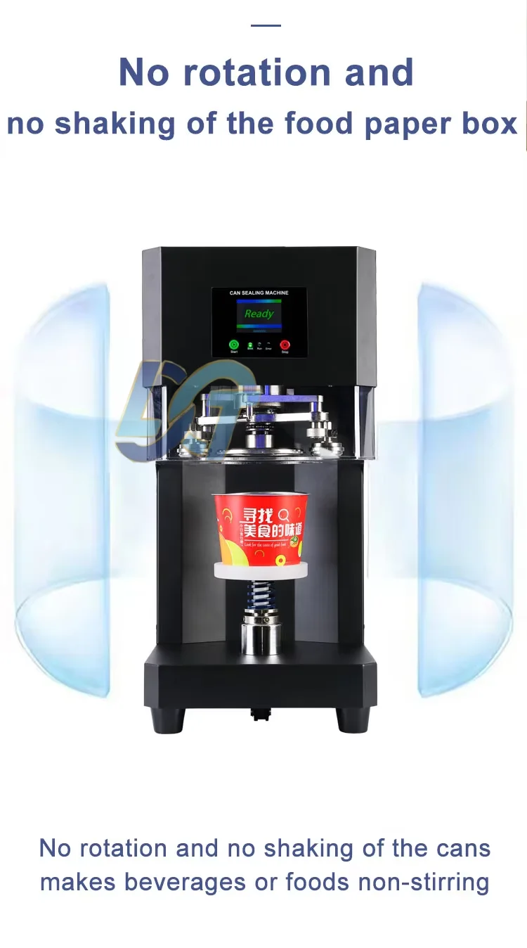 أحدث آلة ختم وعاء الصودا التلقائي القصدير يمكن السدادة مع حامل الكأس لشاي فقاعة صوب الأعمال الكرتون السوداء #3