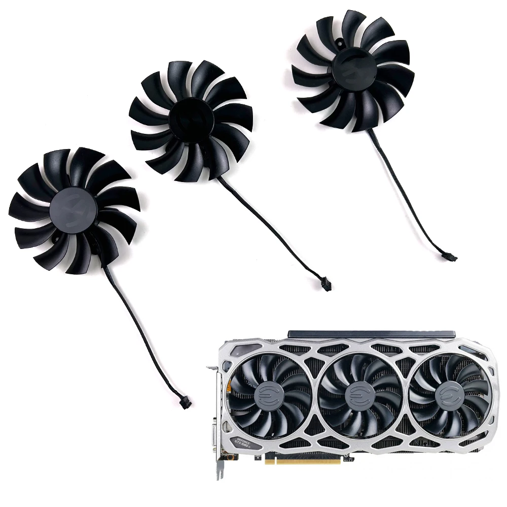 

NEW Cooling Fan 87mm 4pin PLA09215B12H 0.55A 4Pin GTX1080 GPU Cooler For EVGA GTX 1080TI FTW3 GTX 1080 Ti Black ELITE Fan