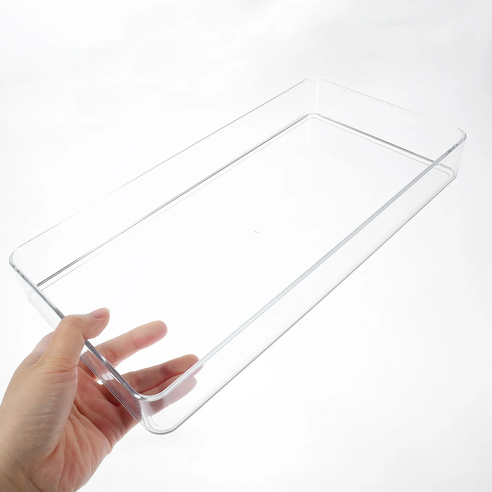 Pet Material Drawer Organizer Storage Tray for Kitchen Cutlery Cosmetics Stationery Multi-Use Divided Storage Box