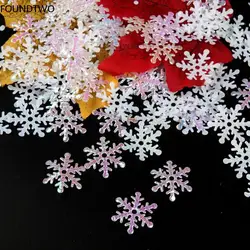 Christmas Snowflakes Confetti Xmas Tree Ornaments Christmas Gifts Snowflakes Accessories DIY Handmade Christmas Decorations