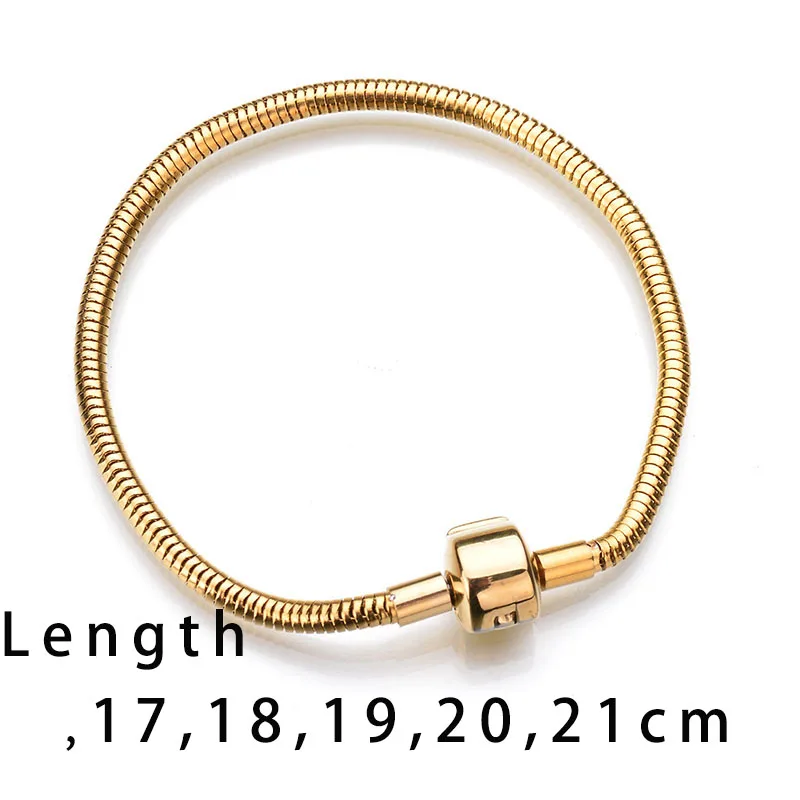 Freeteeme Silver/Gold Color Snake Chain Link Bracelet for Women Stainless Steel  Bracelet DIY Punk Jewelry Making Birthday Gift