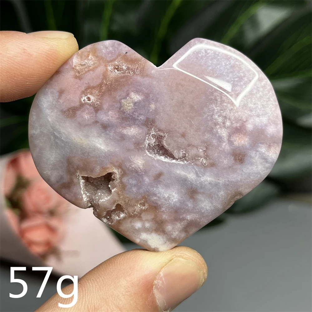 Pierres précieuses naturelles, améthyste rose, agate, géode, forme de cœur, décoration de la maison, cadeau de vacances, pierre de guérison, méditation spirituelle