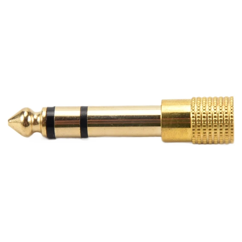 QUALITY HEADPHONE ADAPTER STEREO GOLD PLUG 1/4